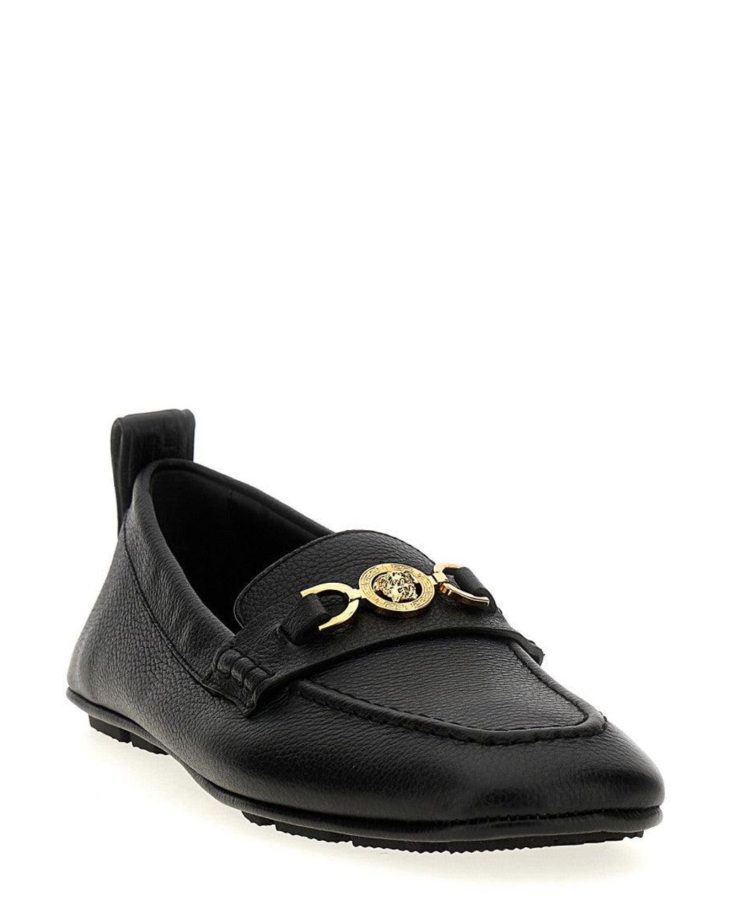 Versace Black 'Villa Driver' Loafers for men