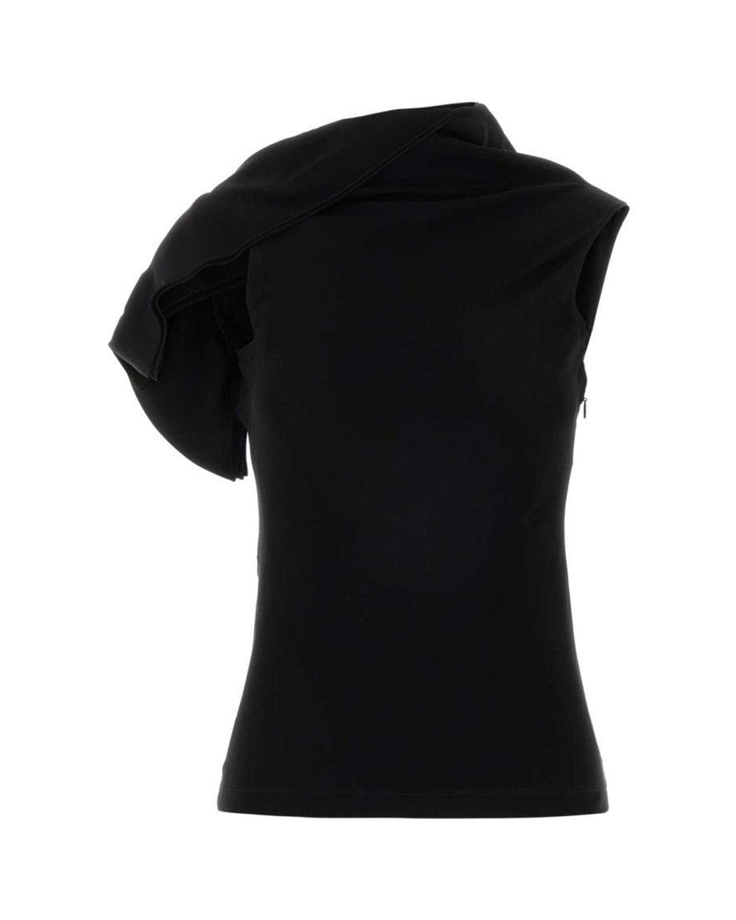 Loewe Black Solid Asymmetric Top