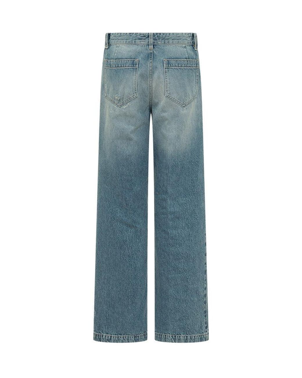 Seafarer Blue Straight High Rise Jeans