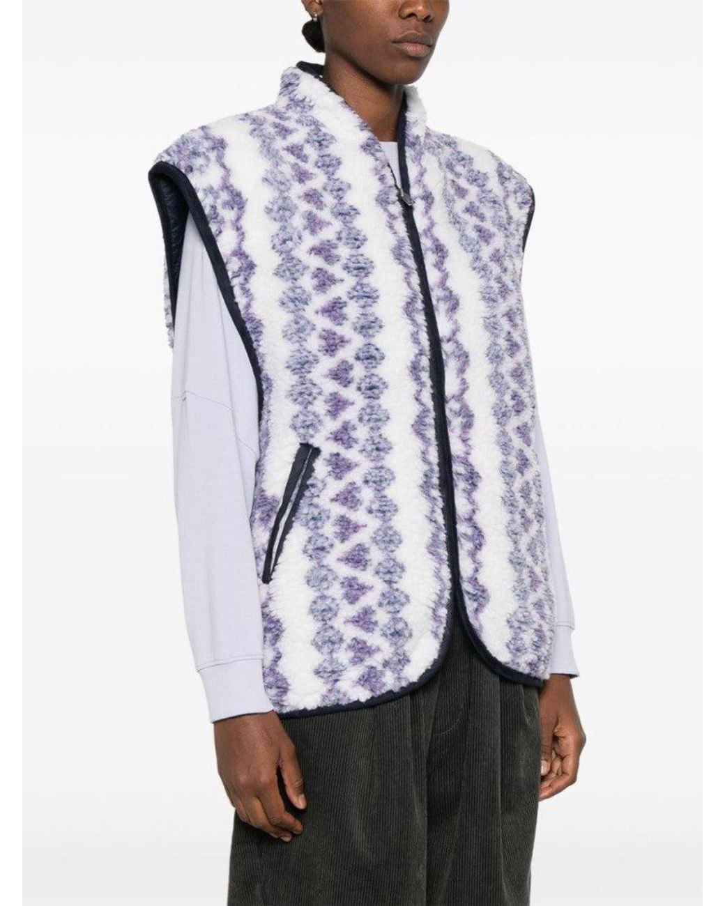 Isabel Marant Blue Printed Reversible Vest