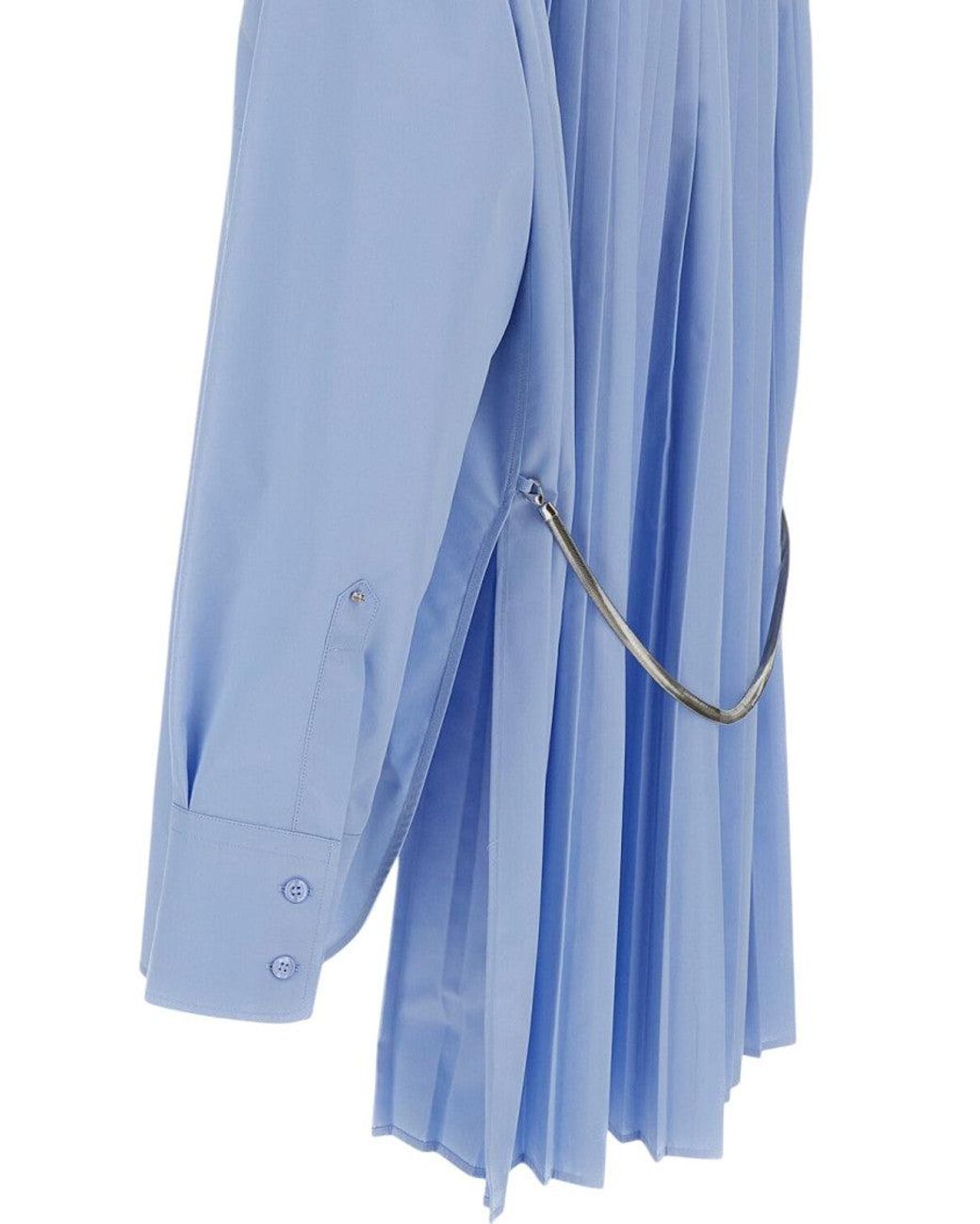 Sportmax Blue Sky Shirt Collar Mini Dress