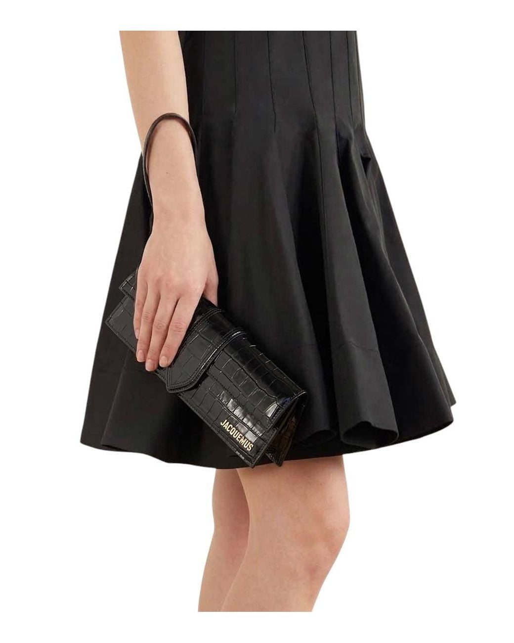 Jacquemus Black La Bambino Large Clutch