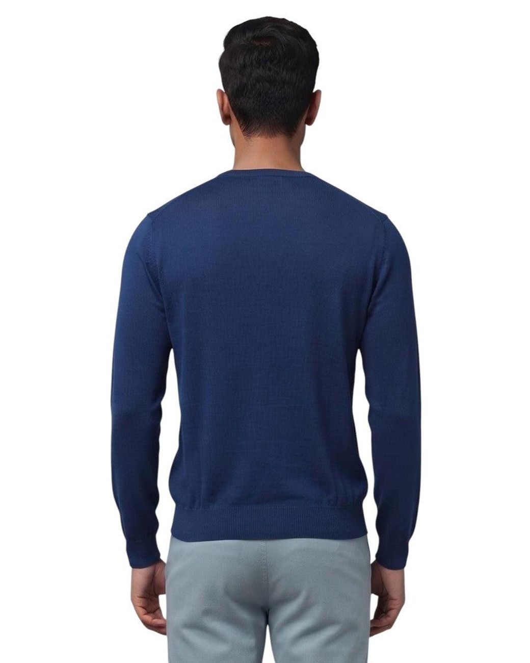 Corneliani Blue Textured Sweatshirt for men