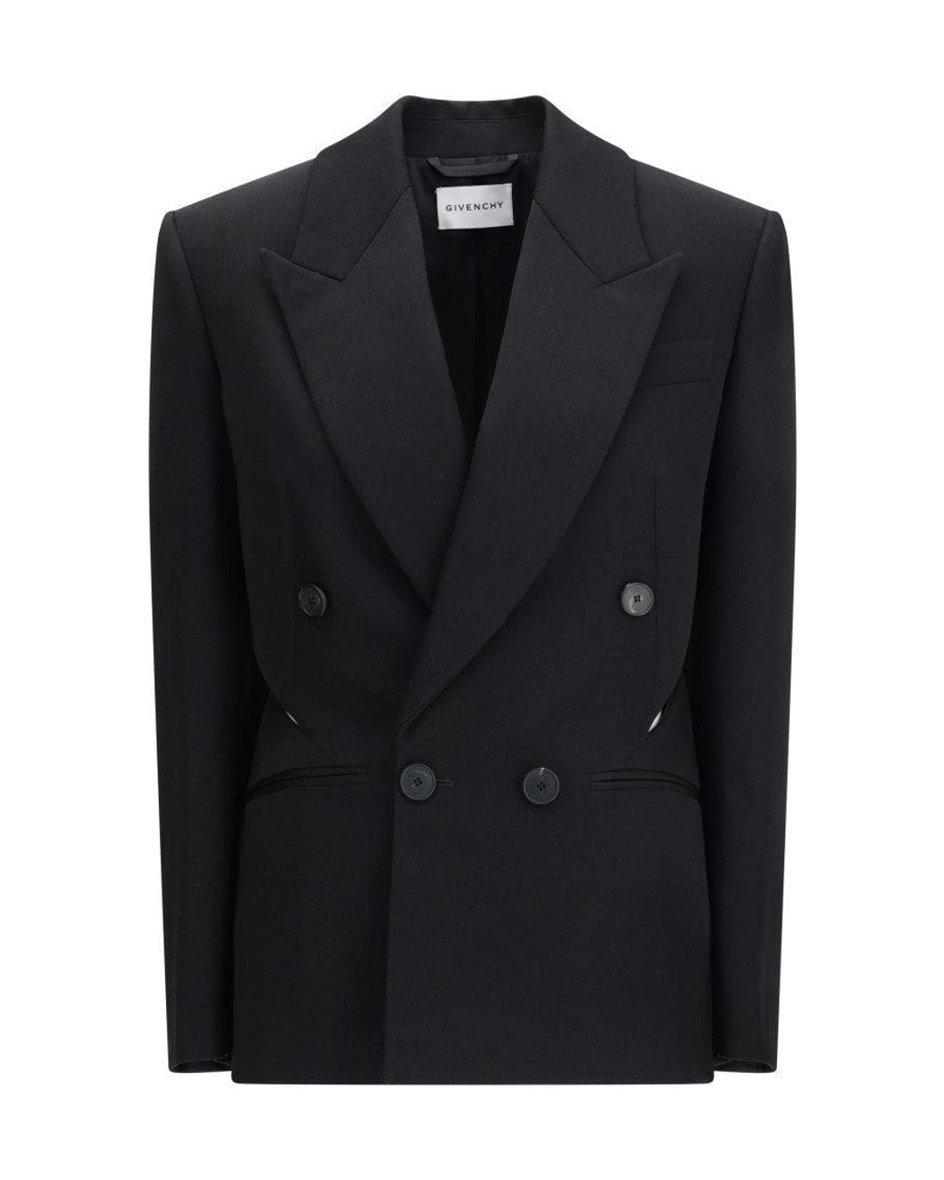 Givenchy Black Peaked Lapel Blazer