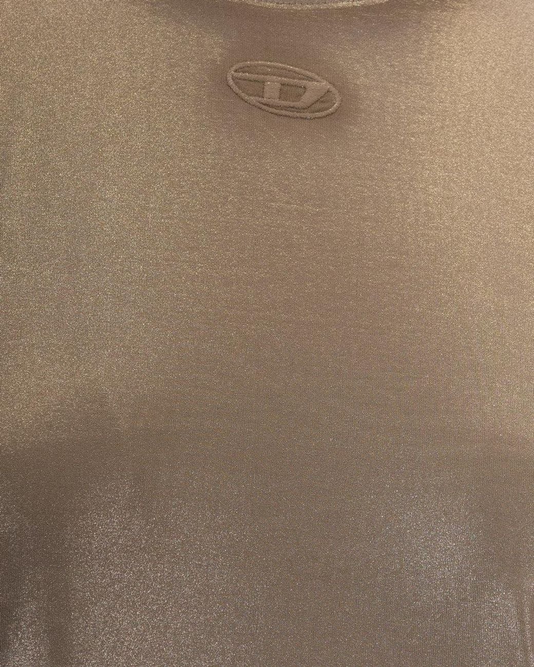 DIESEL Brown Logo Crew Neck T-Shirt