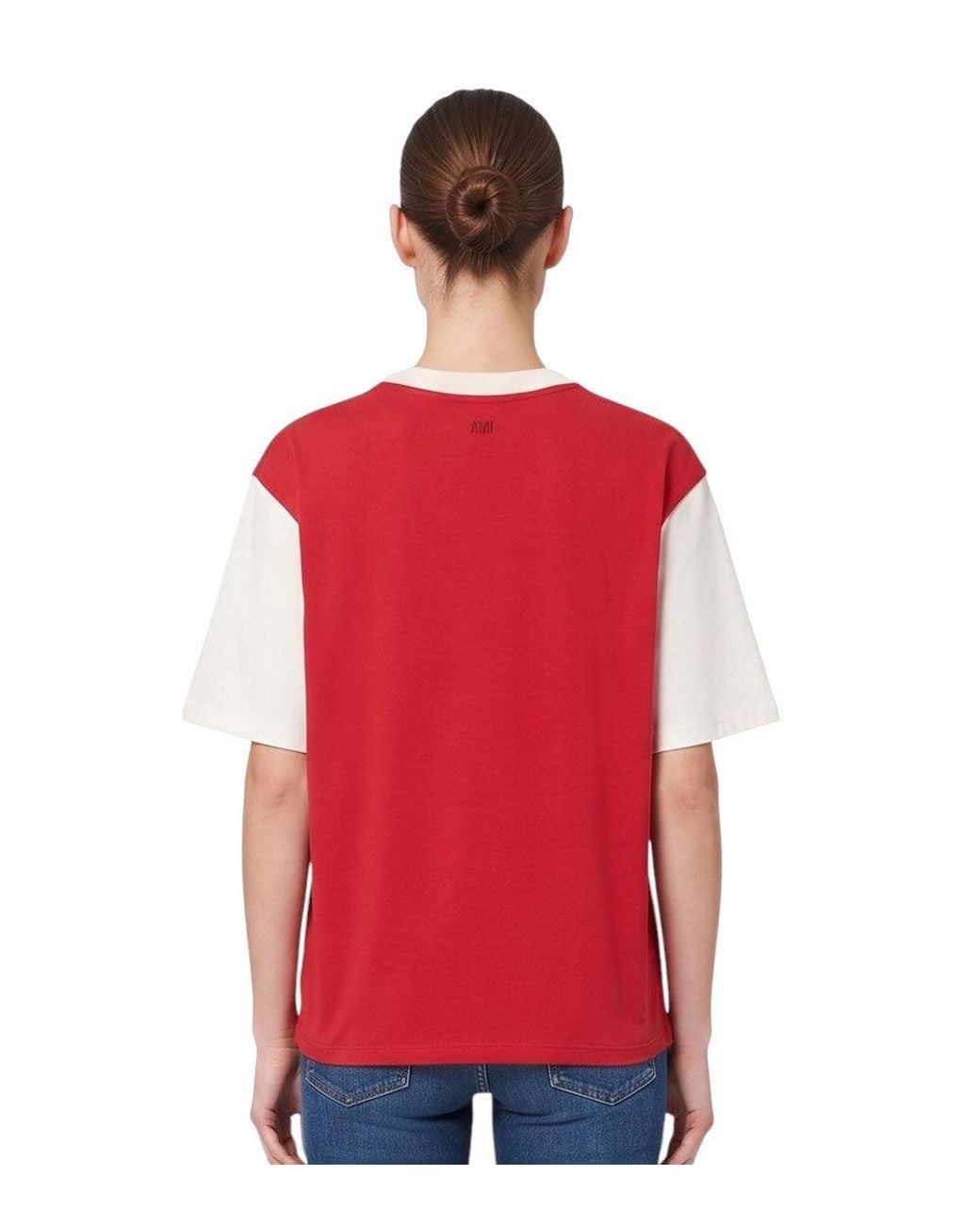 AMI Red Crew Neck T-Shirt