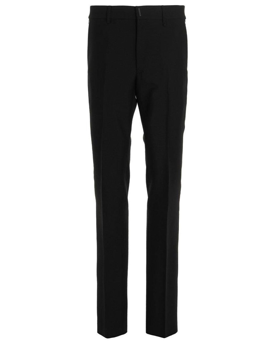 Givenchy Black Flat Front Pants for men