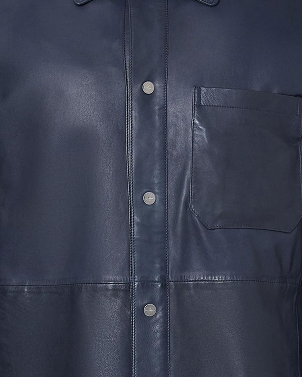 Peuterey Blue Solid Shirt Collar Jacket for men