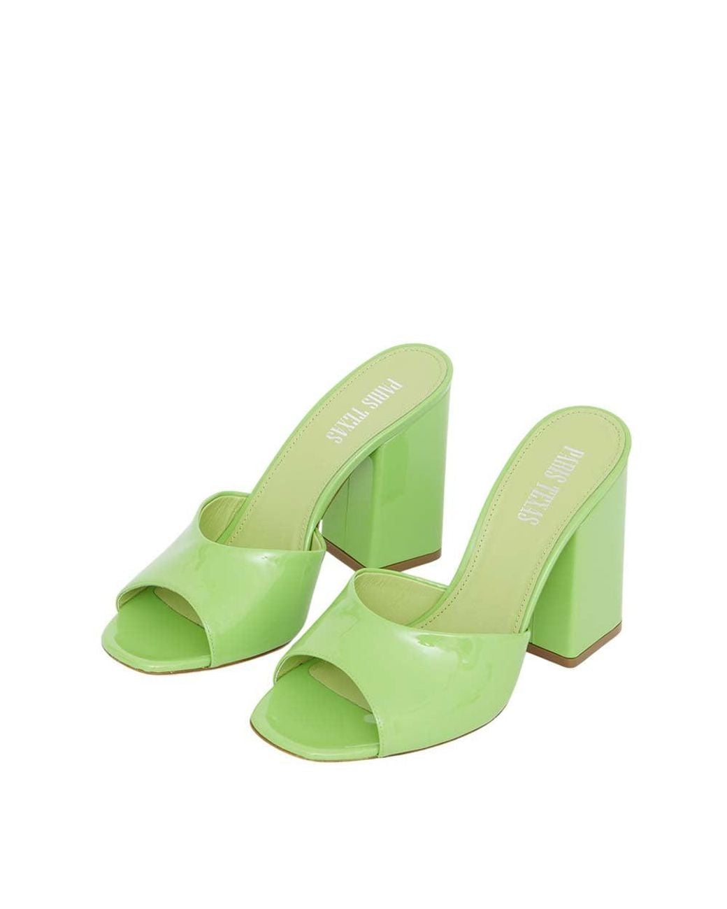 Paris Texas Green Slip On Anja Mules