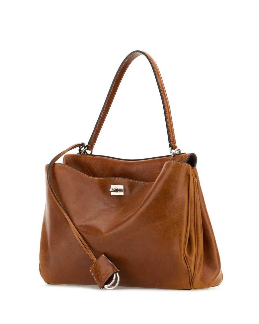 Balenciaga Brown Rodeo Medium Satchel