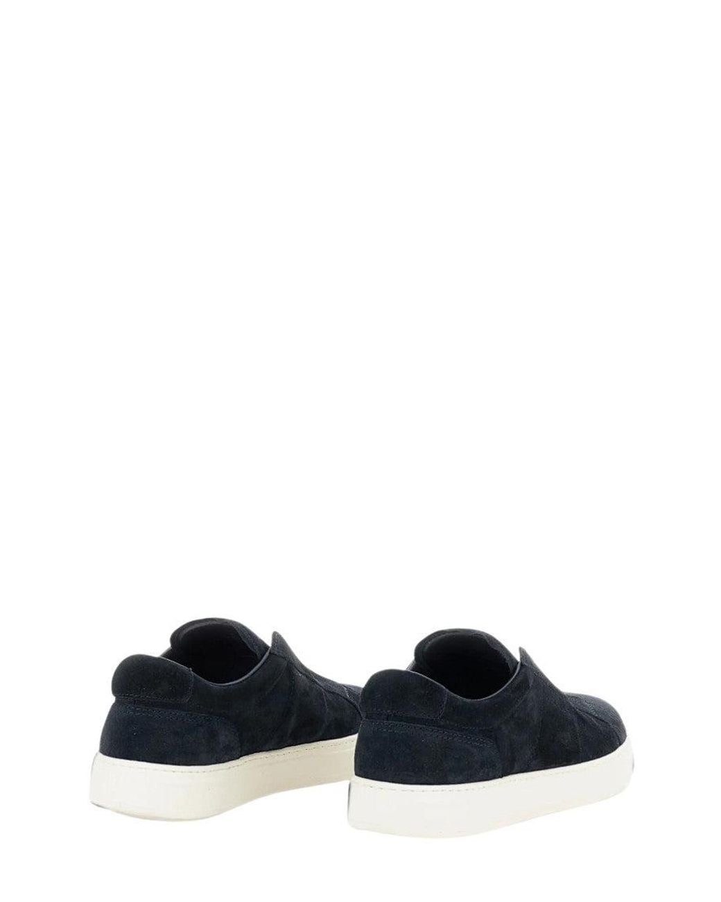 Hogan Blue Suede Leather Slip-On Sneakers for men