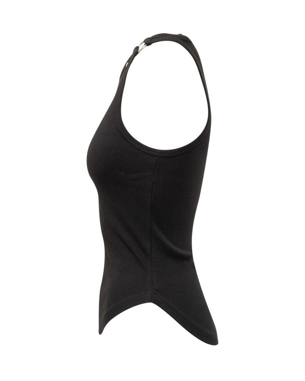 Courreges Black Chic Top With Modern Fit
