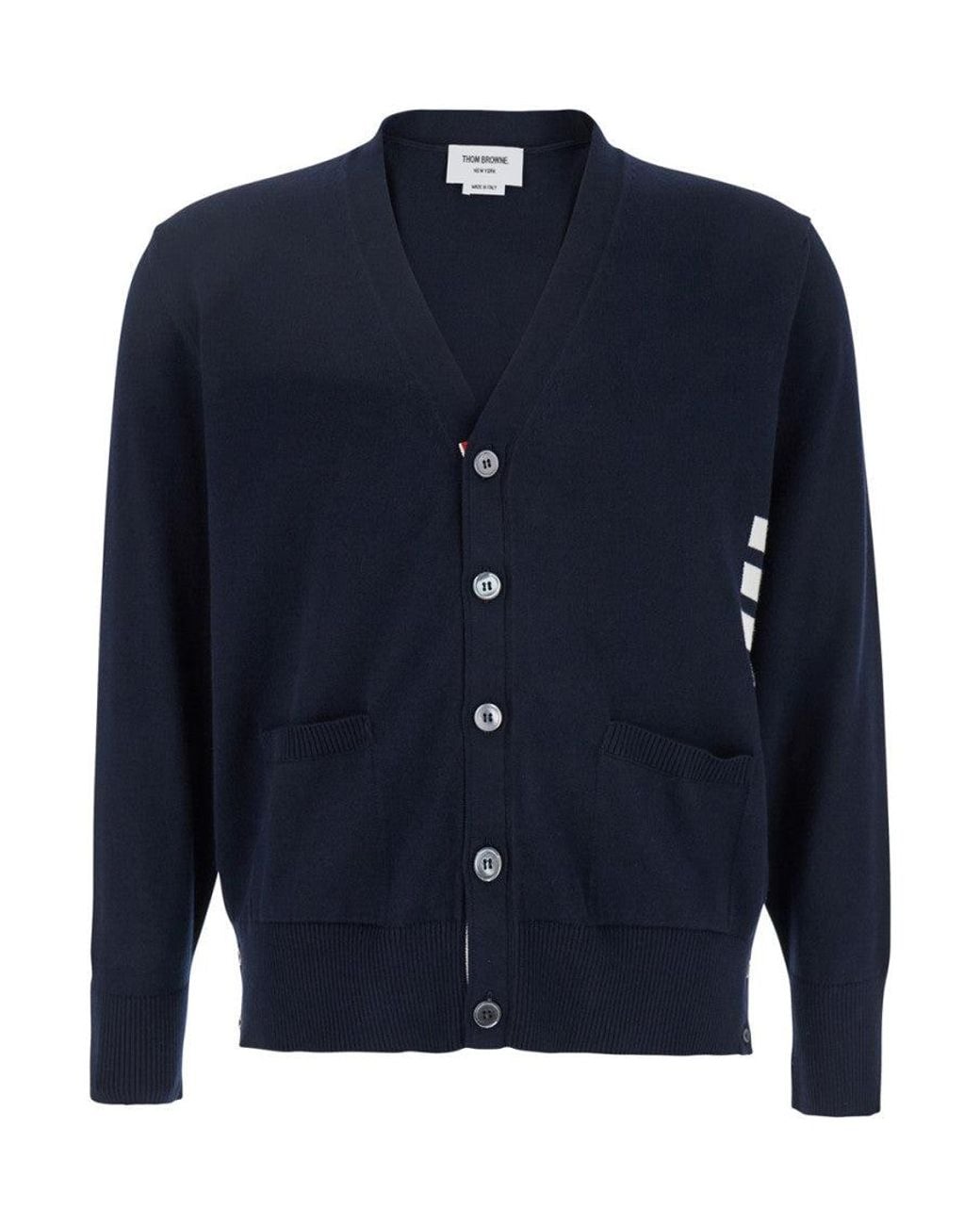 Thom Browne Blue 4Bar Cardigan for men