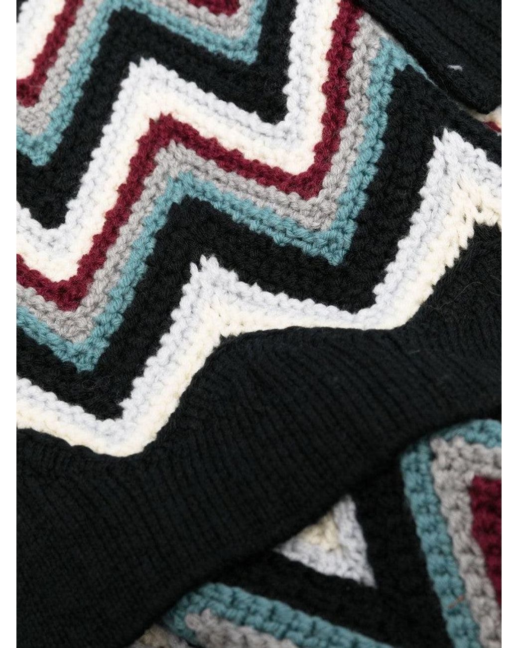 Missoni Black Wool Scarf for men