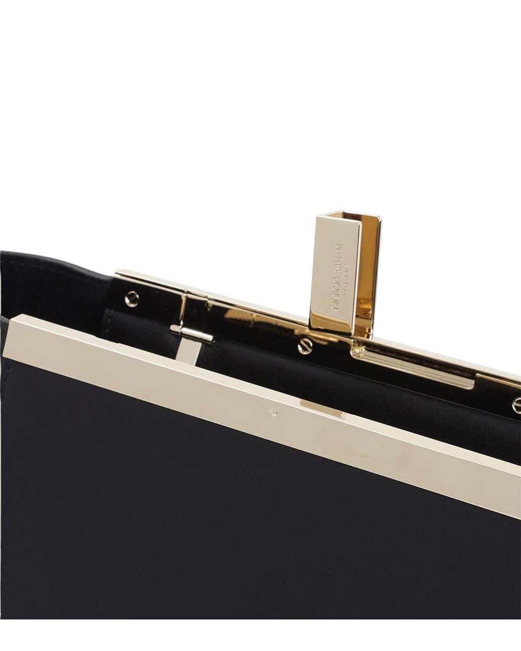 Giorgio Armani Black Logo Clutch