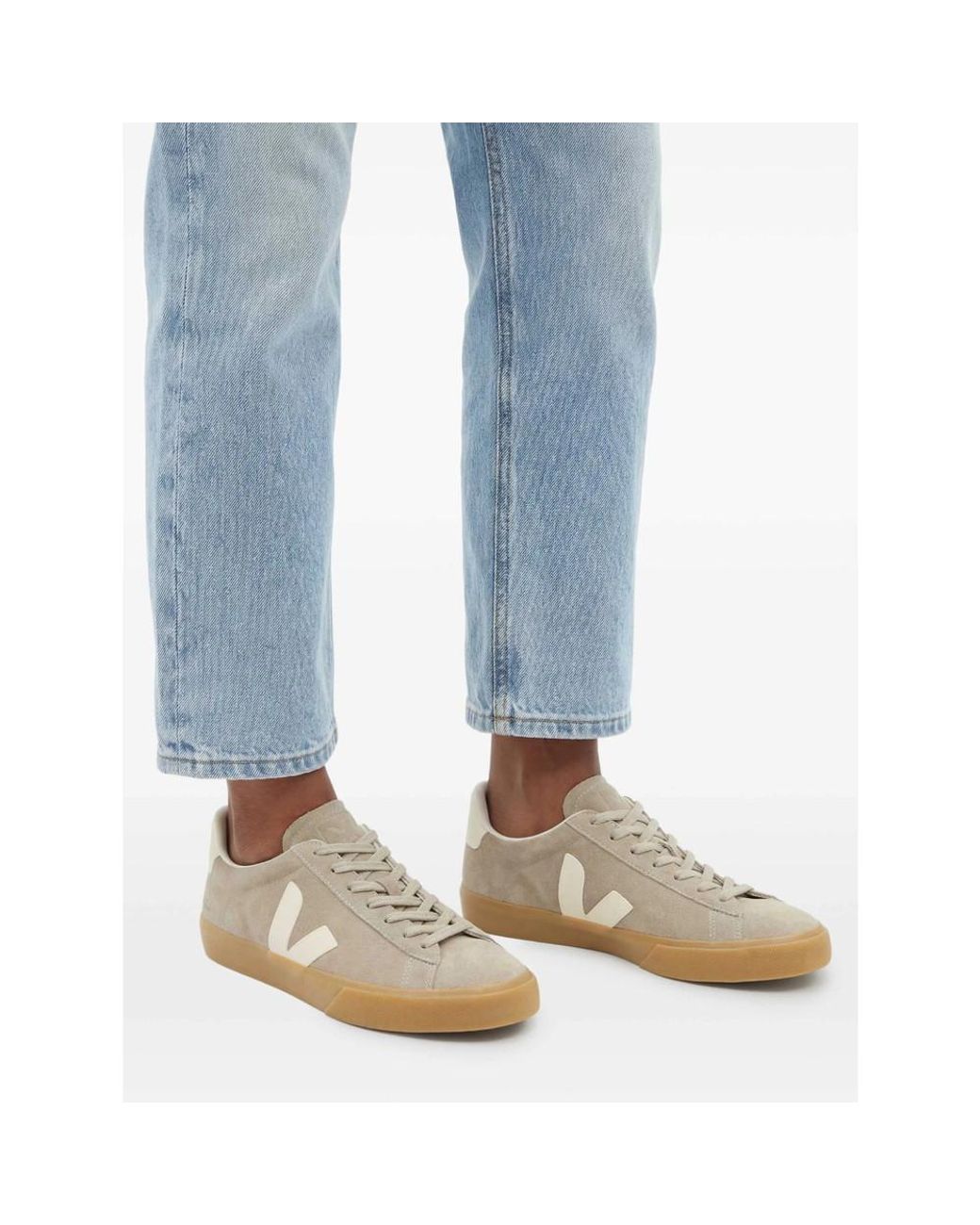 Veja Natural Logo Stone Sneakers for men
