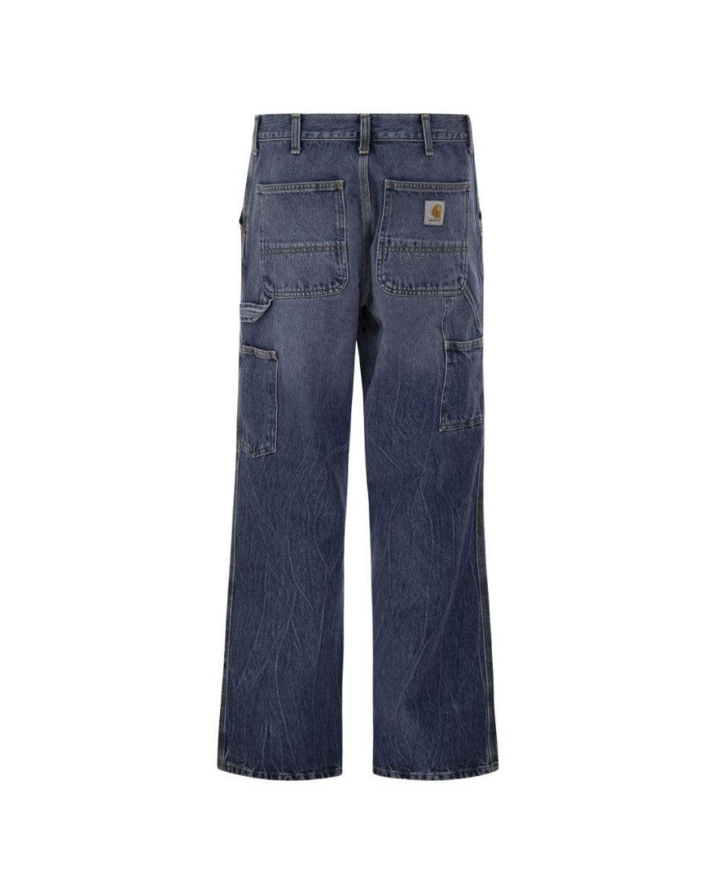 Carhartt Blue Straight Mid Rise Jeans for men
