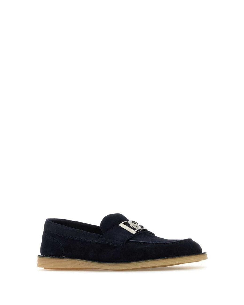 Dolce & Gabbana Blue Slip On Loafers for men