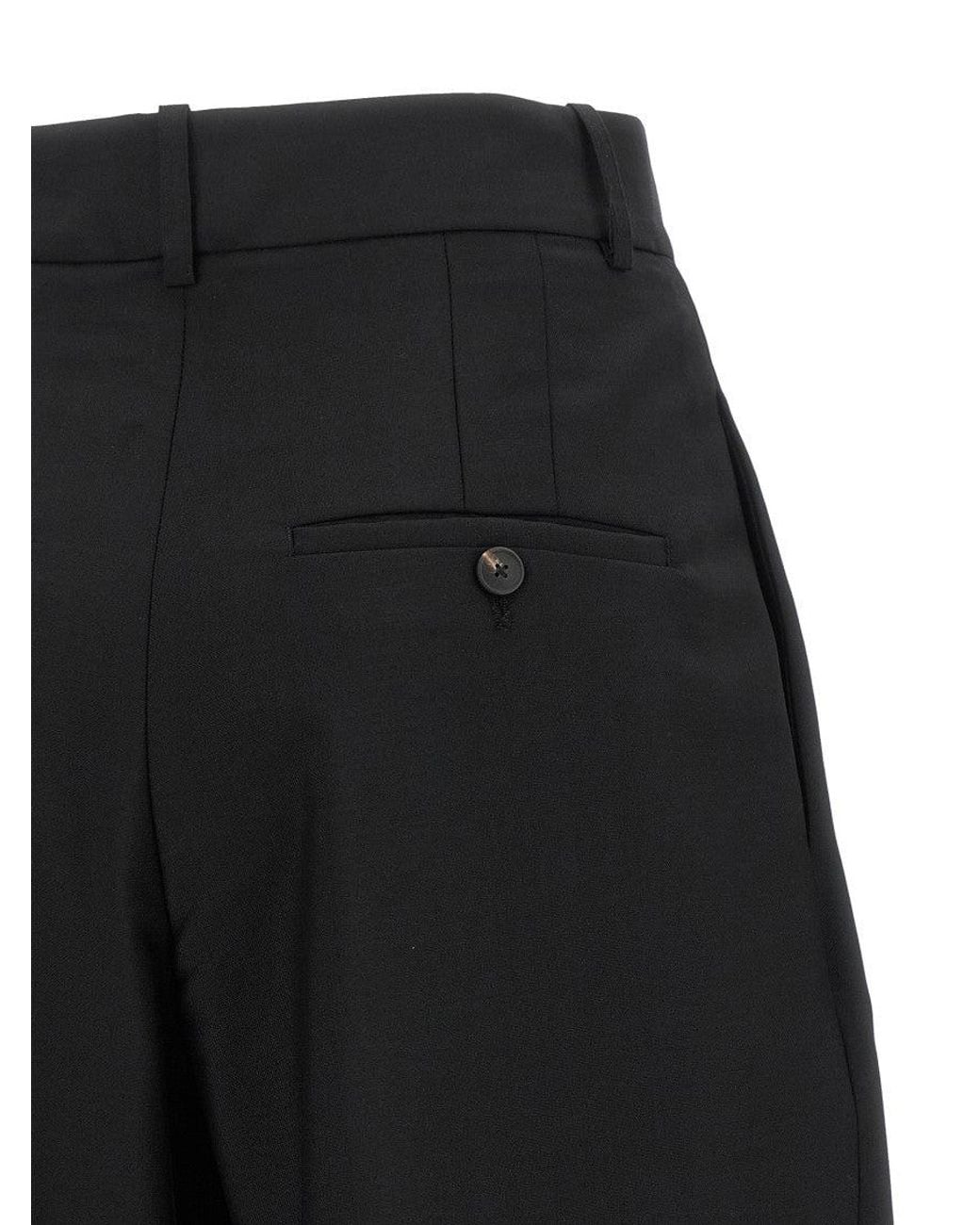 Rohe Black Tapered Pleated Pants