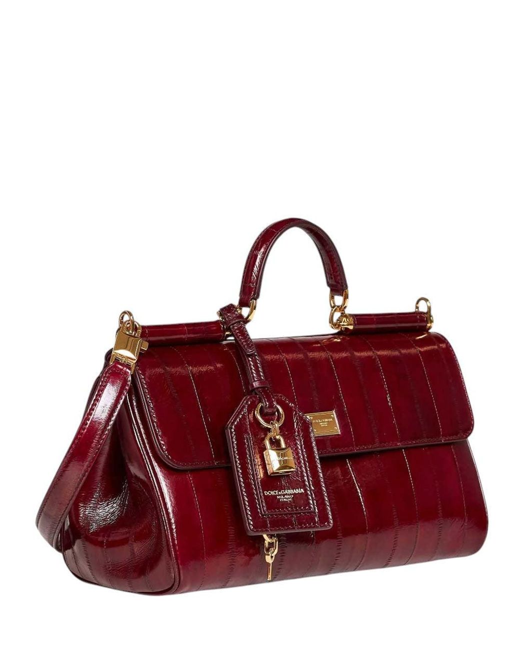 Dolce & Gabbana Red Cherry My Sicily Medium Satchel