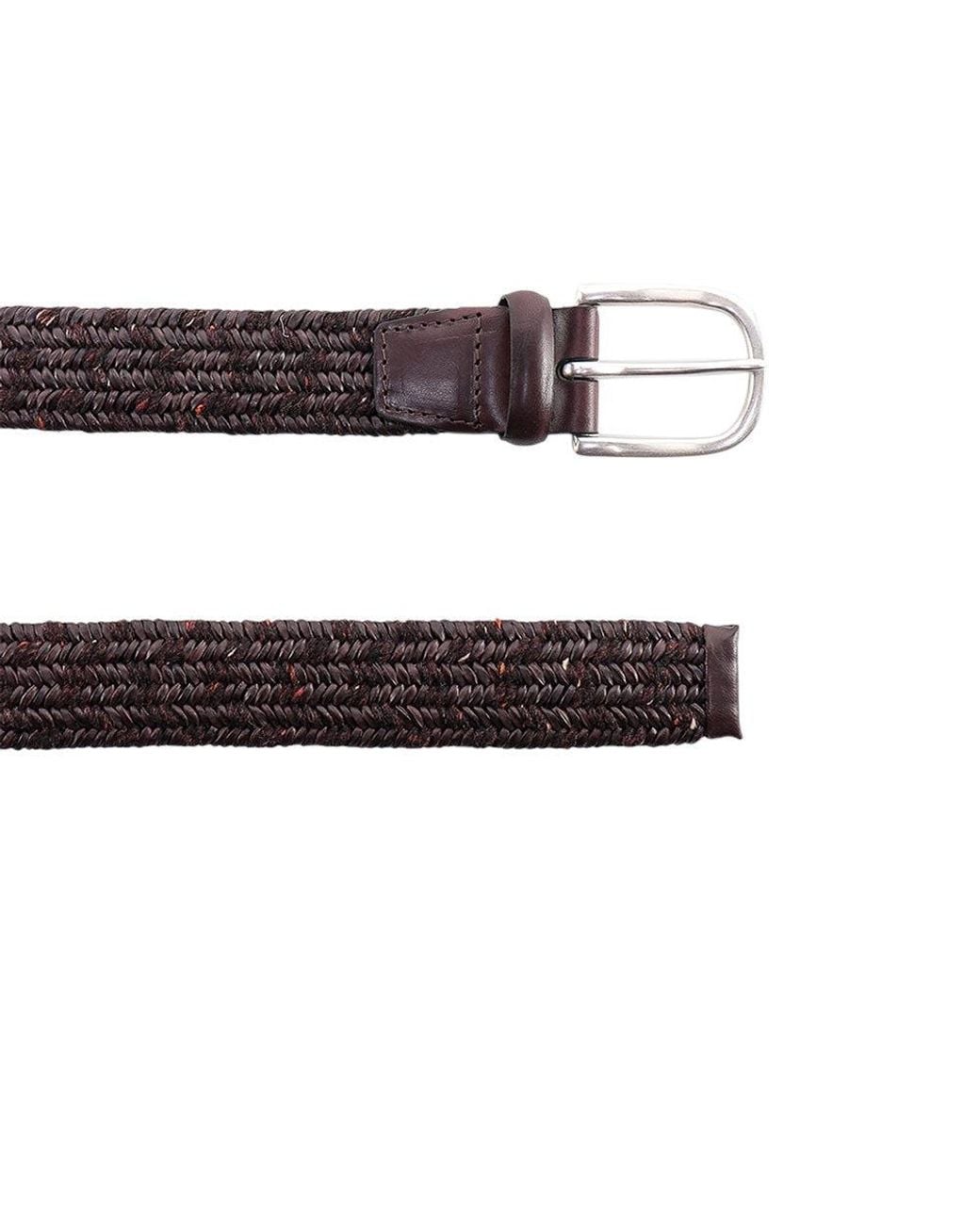 Orciani Black Woven Buckle Belt for men