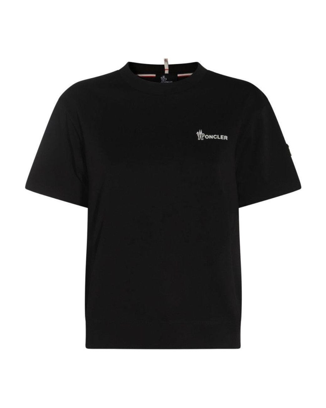 Moncler Black Crew Neck Logo T-Shirt