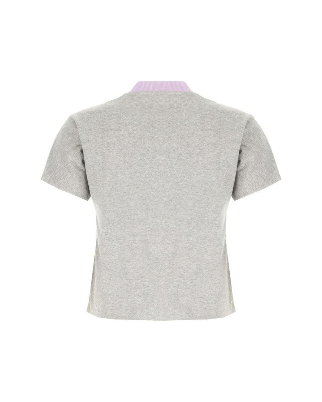 Versace Gray Light Logo Crew Neck T-Shirt