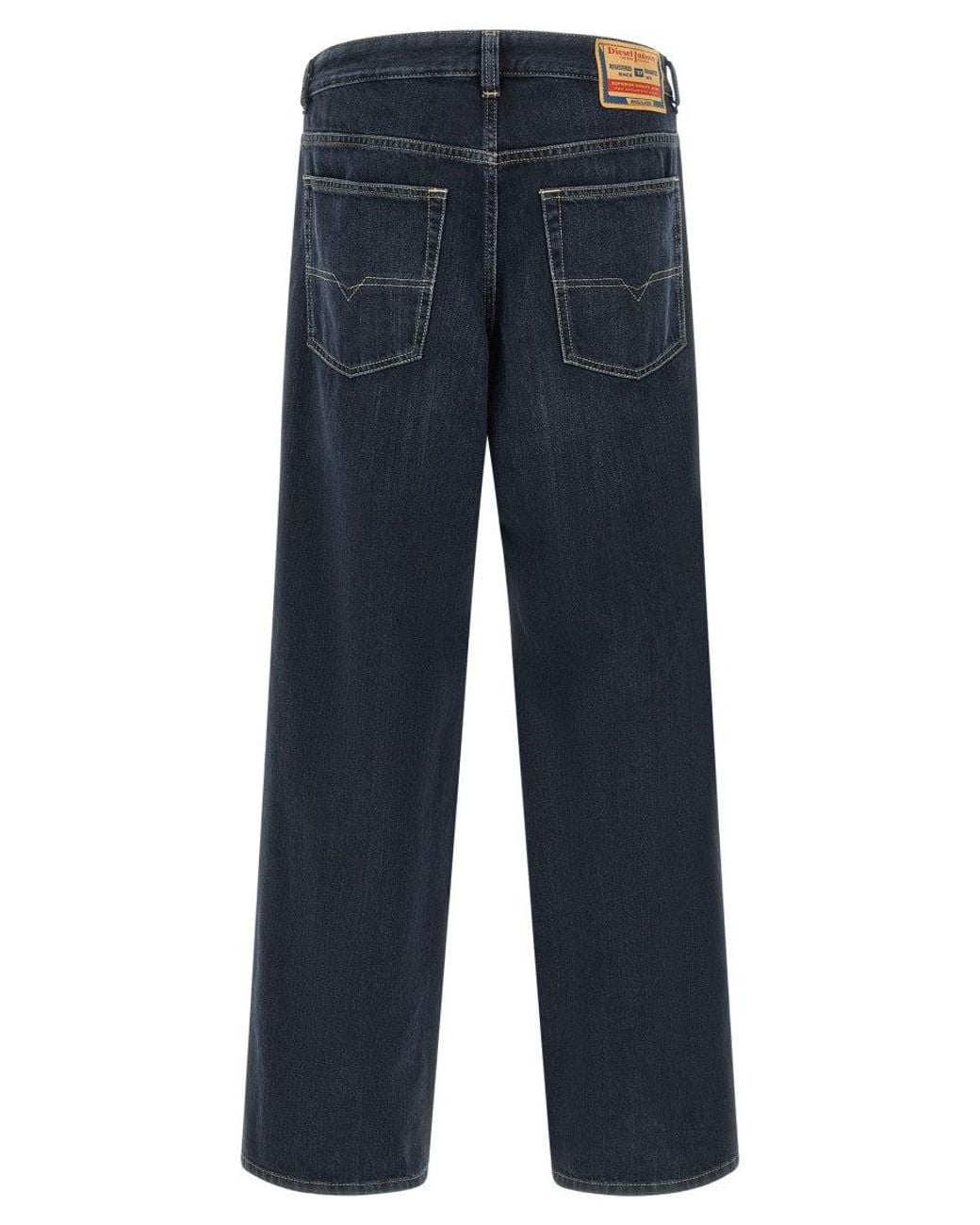 DIESEL Blue Dark Relaxed Jeans for men