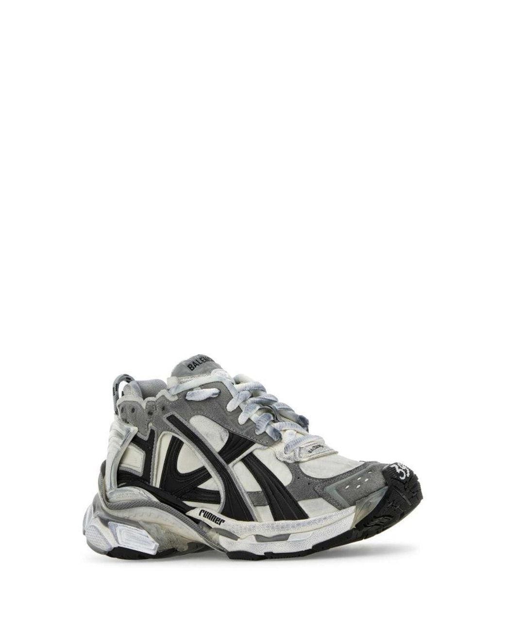Balenciaga White Lace Up Sneakers for men