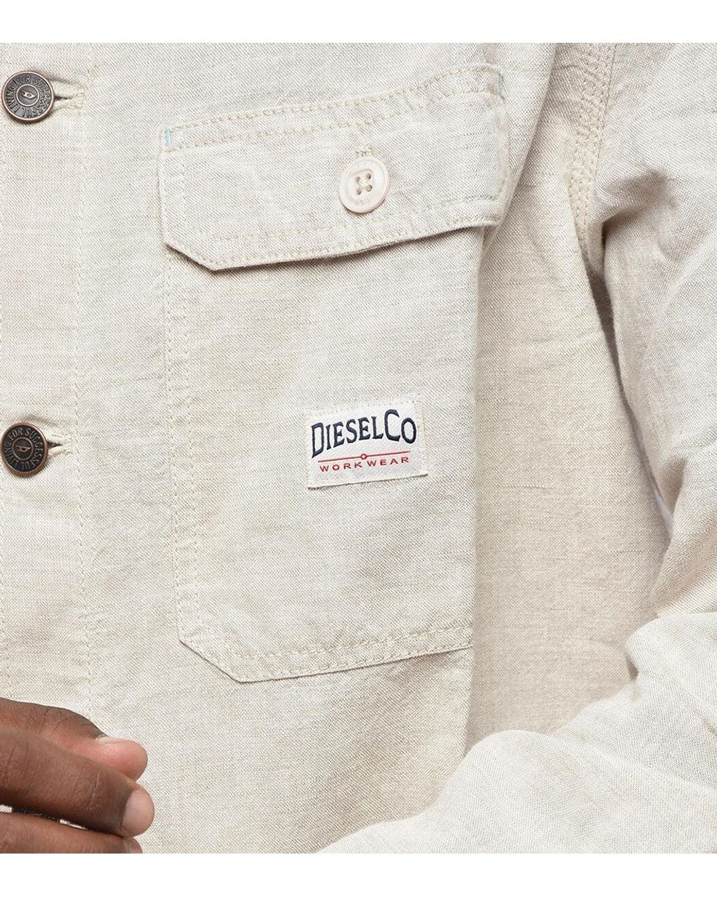 DIESEL Gray Light Regular Shirt for men