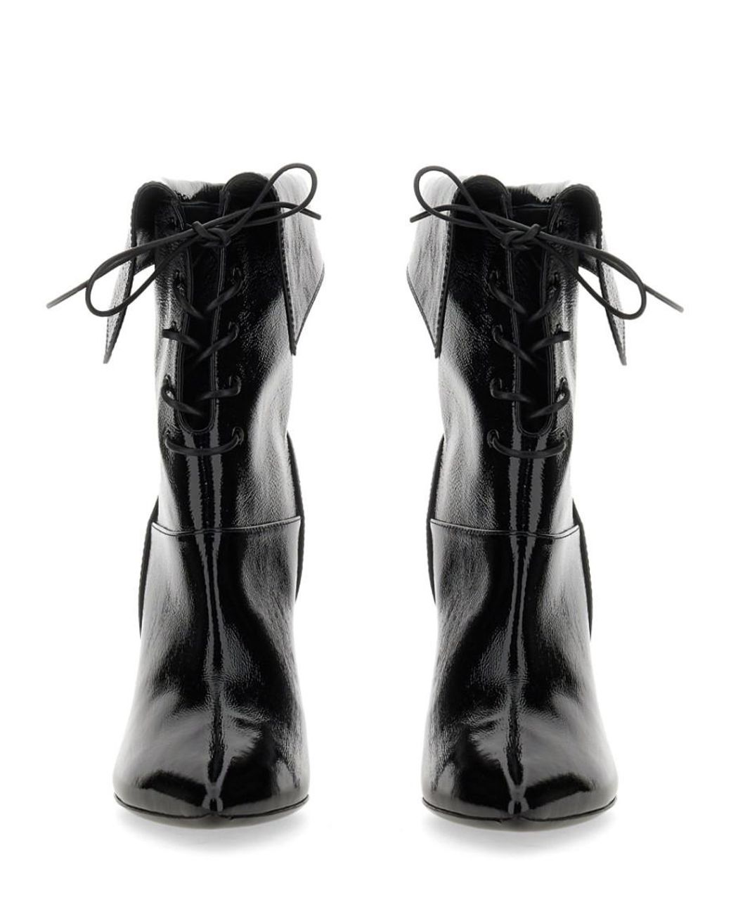 Philippe Model Black Solid Pointed Toe Boots