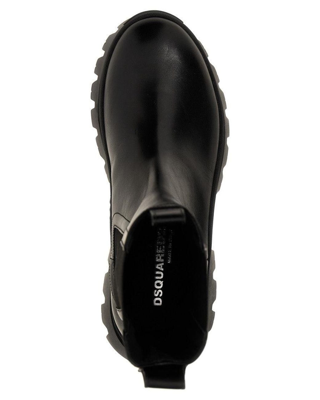 DSquared² Black D2 Statement' Ankle Boots