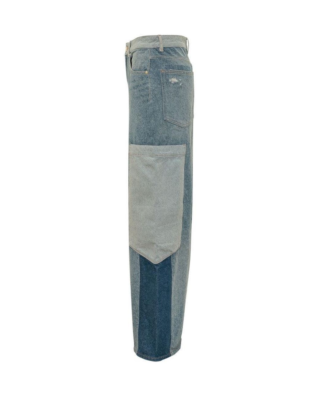 Ganni Blue Loose High Rise Jeans