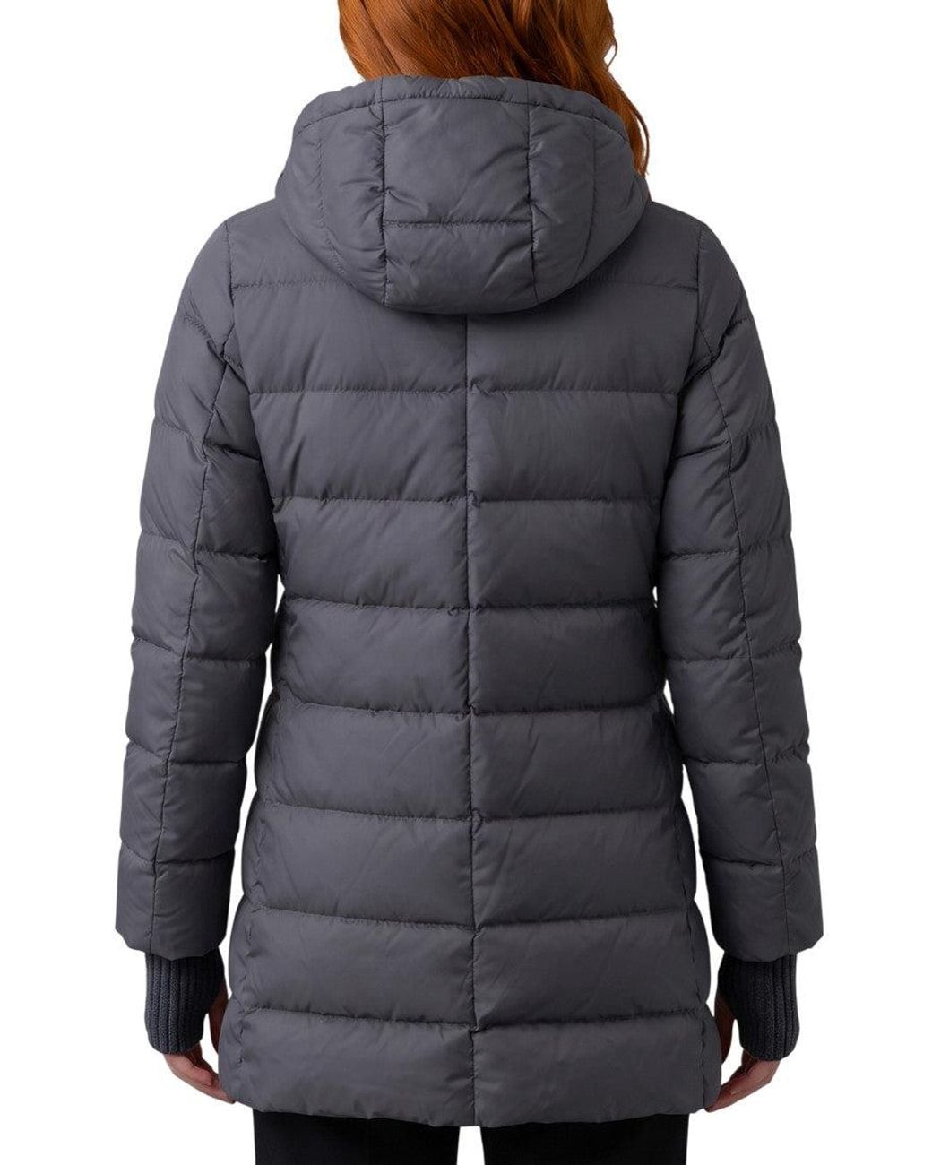 Herno Gray Quilted Hood Jacket