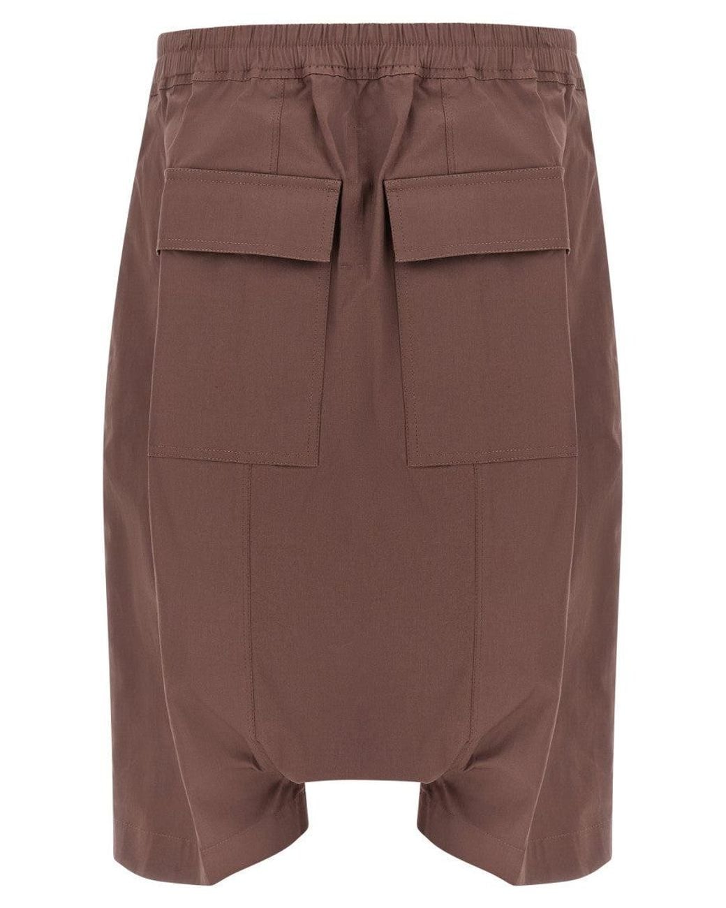 Rick Owens Brown Solid Bermuda Shorts for men