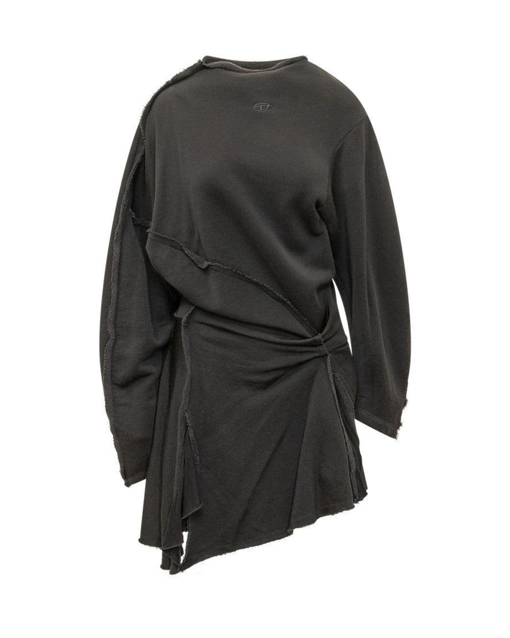 DIESEL Black Crew Neck Mini Dress