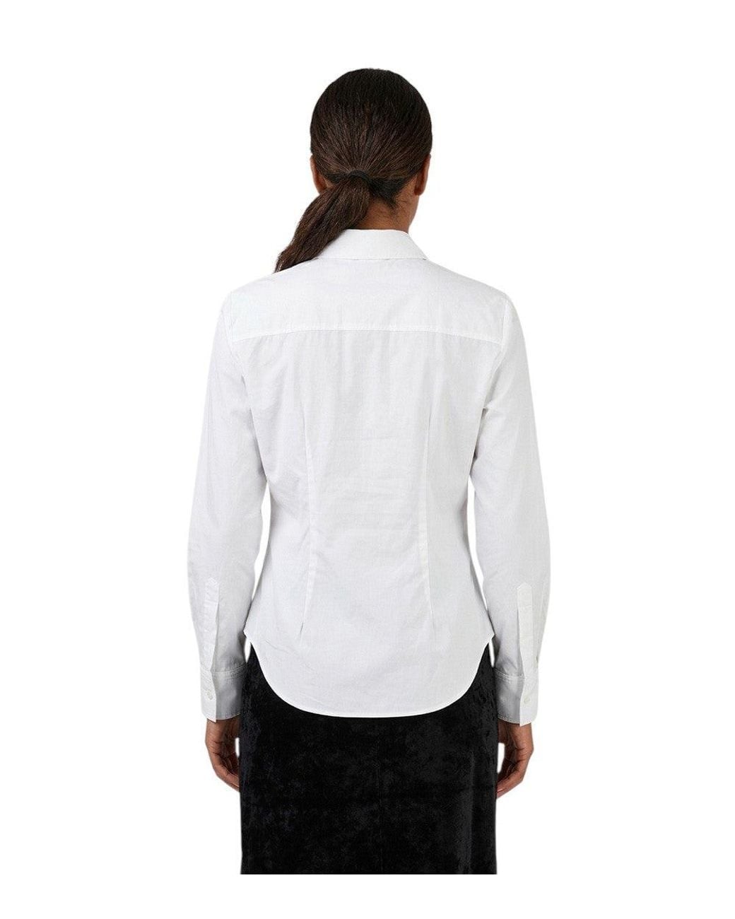 McQueen White Regular Solid Shirt