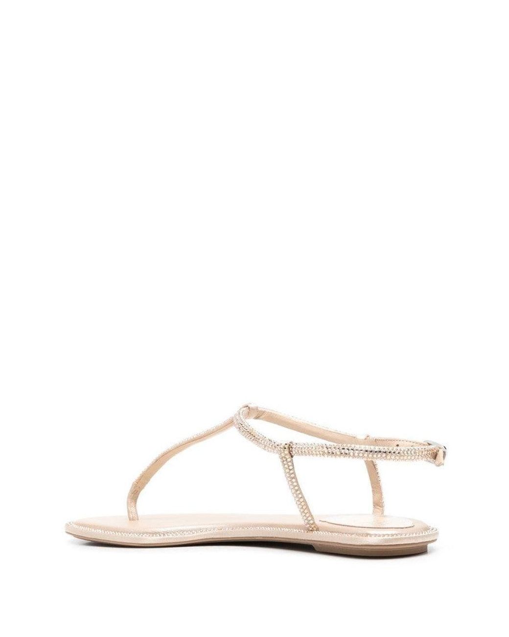 Rene Caovilla White Diana Sandals