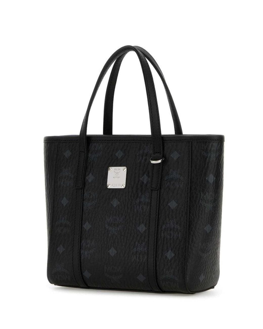 MCM Black Printed Canvas Mini Tony Handbag