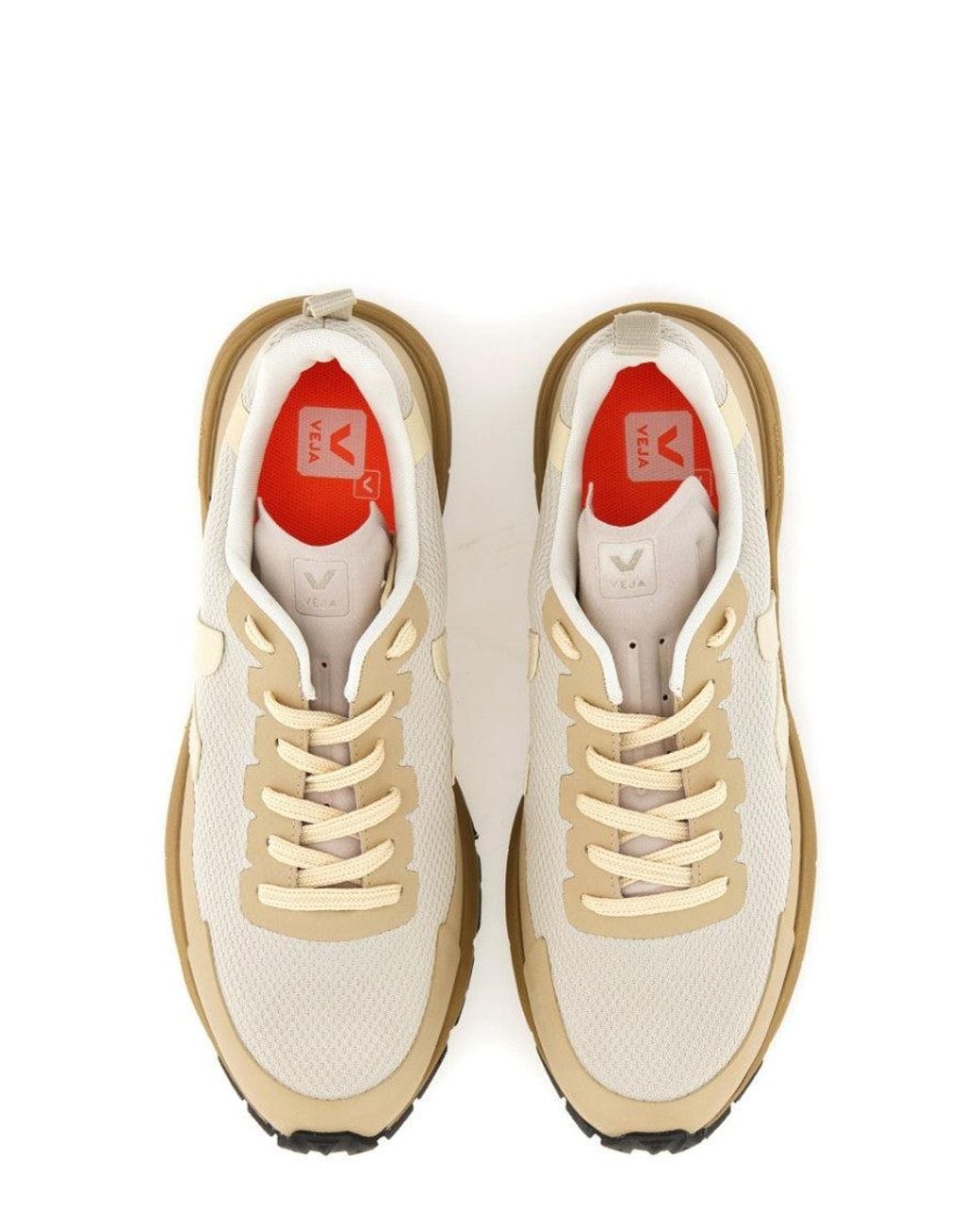 Veja White Lace Up Sneakers for men