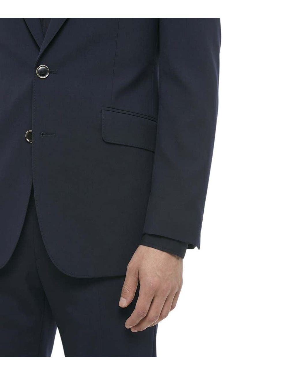 PT Torino Blue Notched Lapel Blazer for men