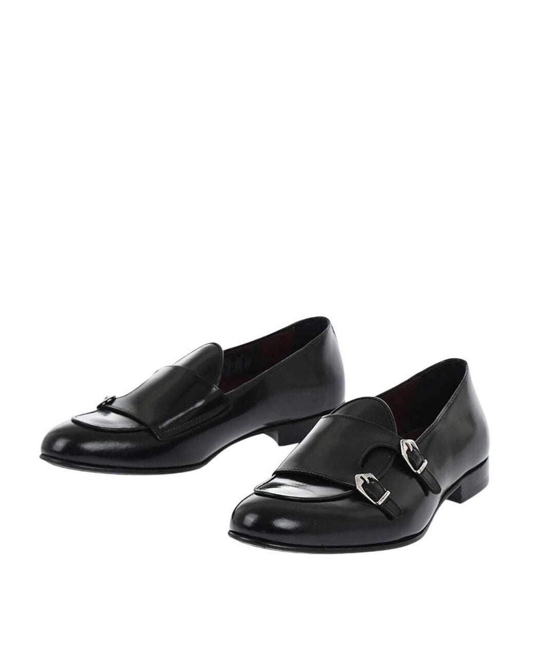 Corneliani Black Brushed Dress Shoes for men