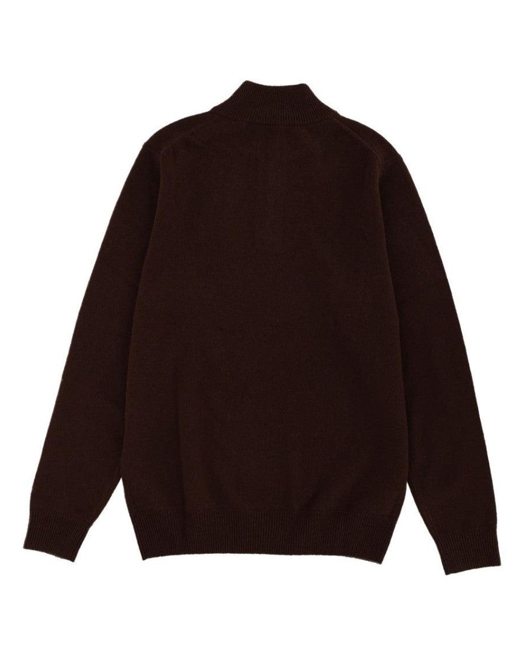 Mc2 Saint Barth Brown Dark Solid Sweater for men