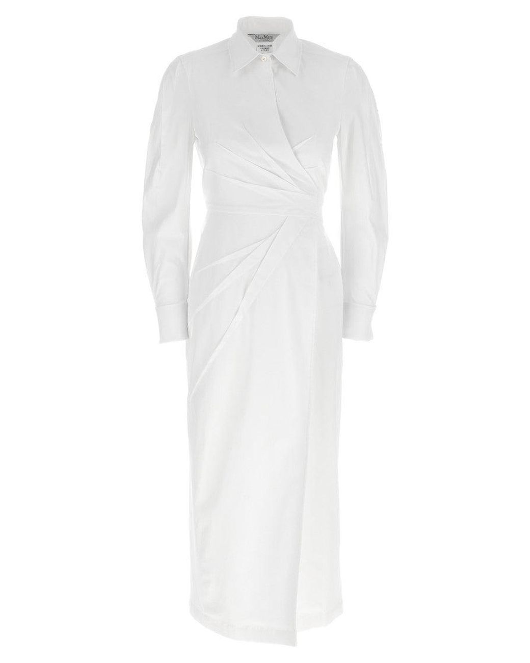 Max Mara White Balzac Long Dress