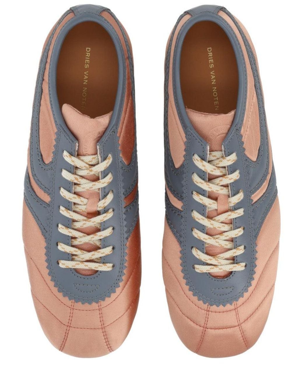 Dries Van Noten Pink Quilted Satin Sneakers