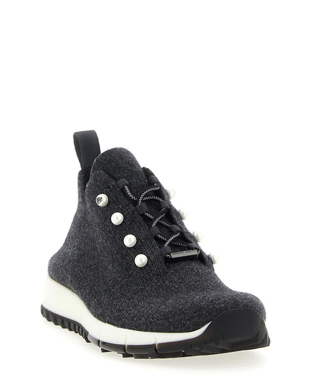 Jimmy Choo Black Lace Up Sneakers