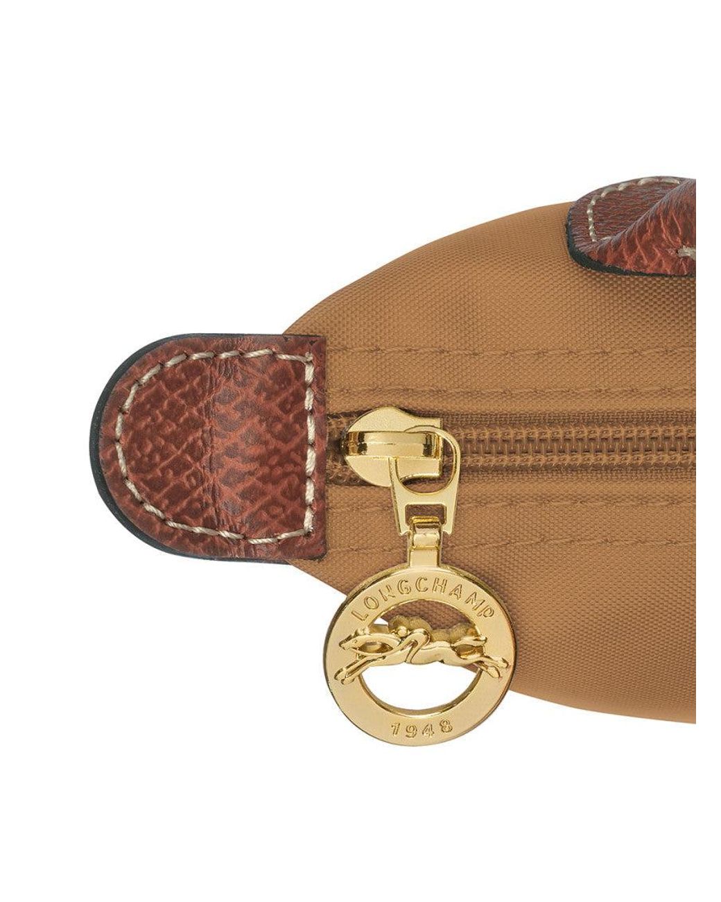 Longchamp Brown Le Pliage Original Clutch