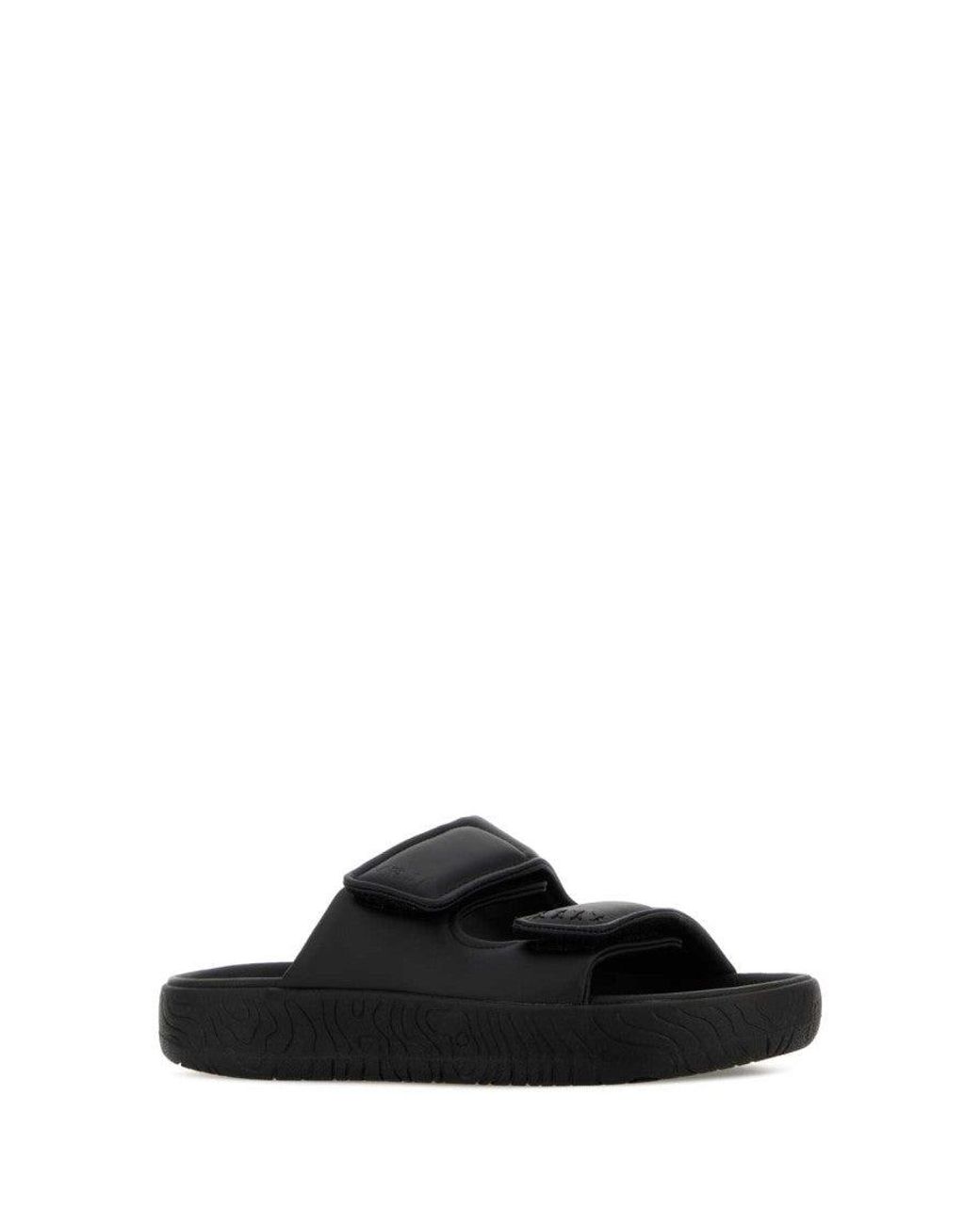 Veja Black Slip On Sandals