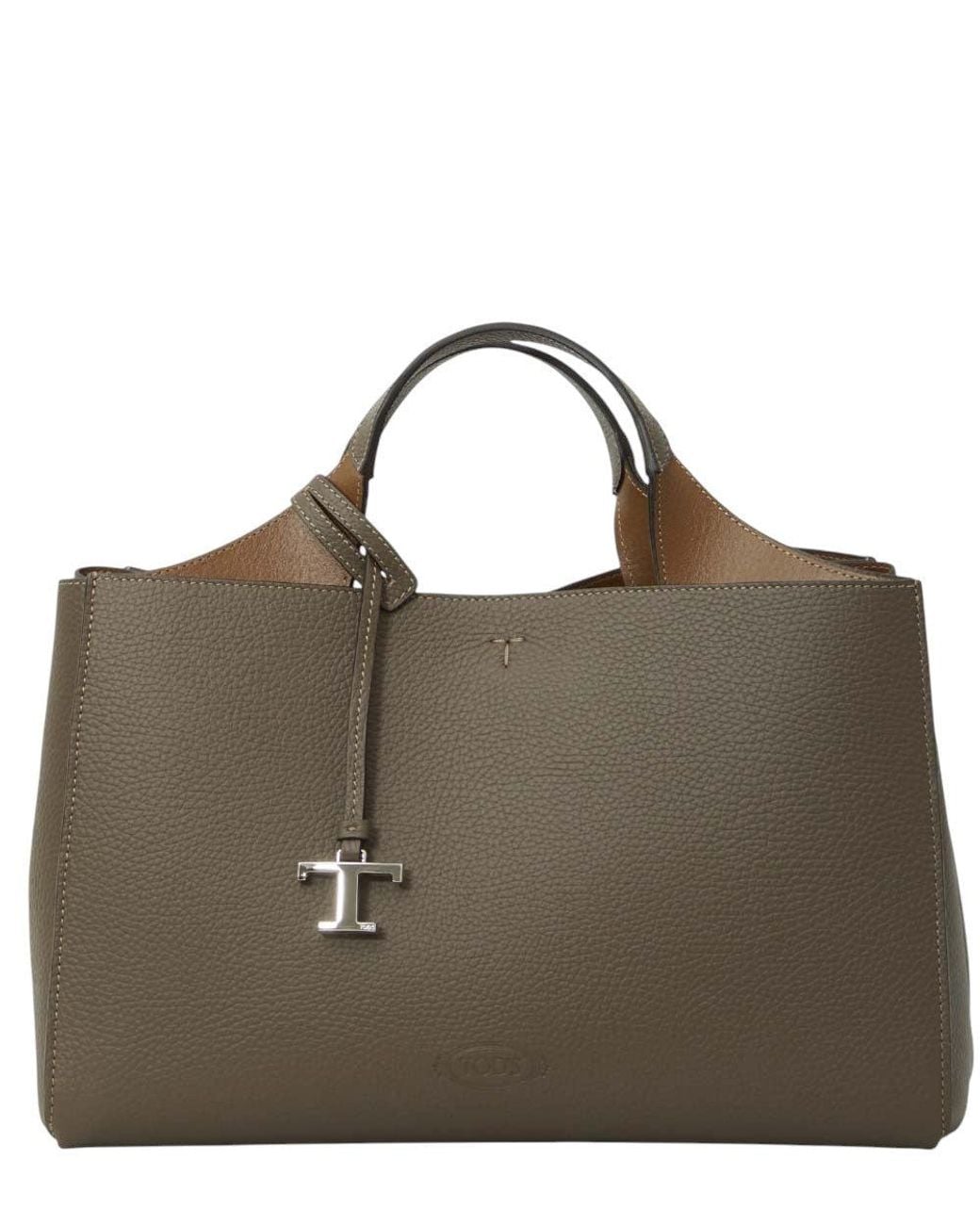 Tod's Brown T Timeless Small Tote
