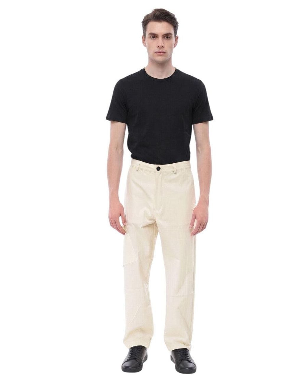 Studio Nicholson Natural Solid Cargo Trousers for men